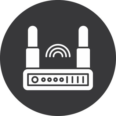 router simgesi vektör illüstrasyonu