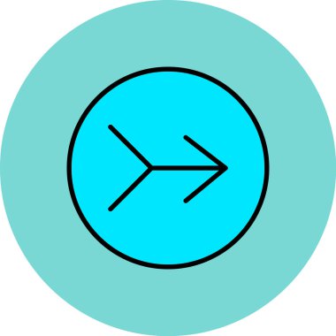 ok simgesi, vektör illüstrasyonu basit tasarım