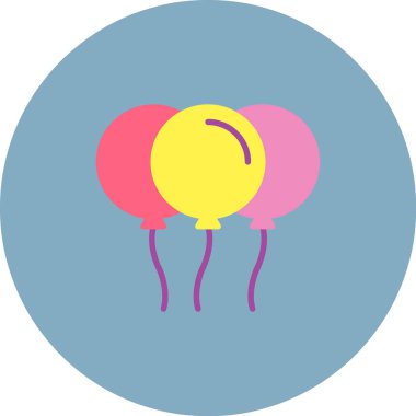 balonlar düz simge, vektör illüstrasyonu