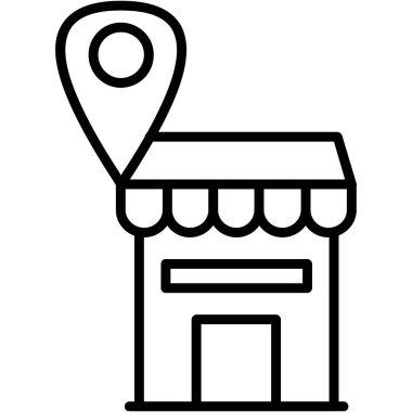 konum pin konum simgesi ana hat biçiminde