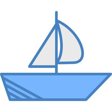 Tekne. Web simgesi basit illüstrasyon