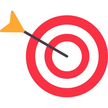 hedef vektör düz renk simgesi