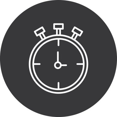 Saat simgesi, vektör illüstrasyonu