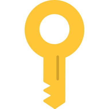 anahtar düz vektör simgesi