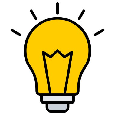 ampul simgesi vektör illüstrasyonu