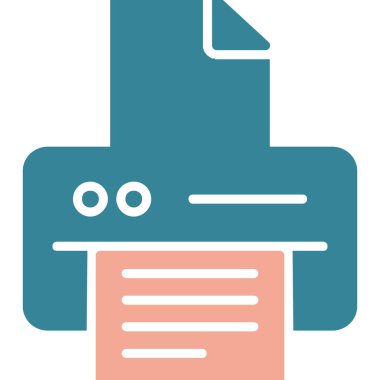 Yazıcı. Web simgesi basit illüstrasyon