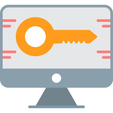 Anahtar. Web simgesi basit illüstrasyon