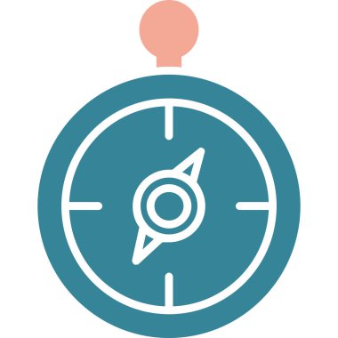 pusula düz vektör simgesi