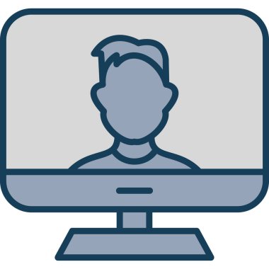 Bilgisayar. Web simgesi basit illüstrasyon