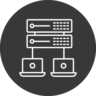 sunucu simgesi, bilgisayar ve donanım, ağ işareti vektör grafikleri, beyaz arkaplan üzerinde sağlam bir kalıp, 10 PS.