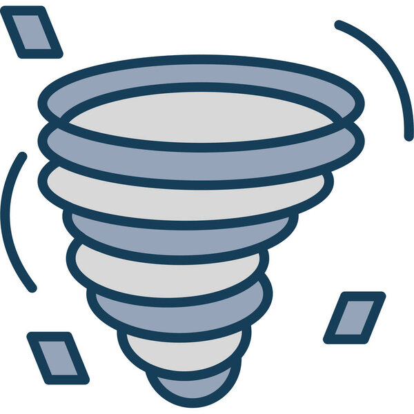 disaster disaster tornado icon in filled - outline style