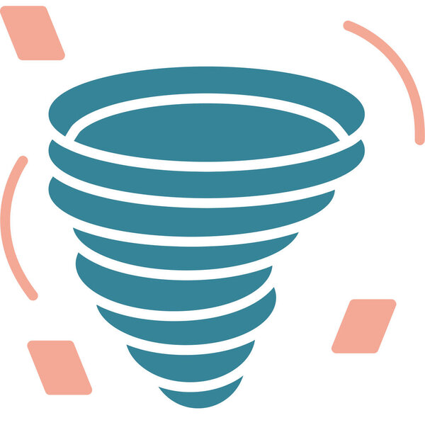 hurricane disaster icon in flat style