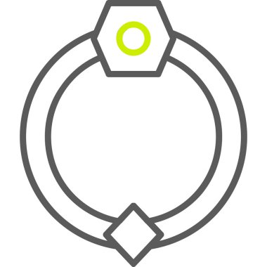 Bir halka simgesinin vektör illüstrasyonu