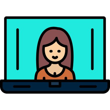 video konferans simgesi. vektör çizim