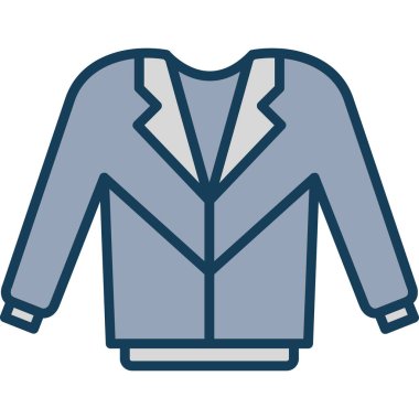 Ceket. Web simgesi basit illüstrasyon