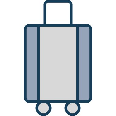 Bagaj. Web simgesi basit illüstrasyon