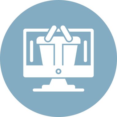 Monitör. Web simgesi basit illüstrasyon