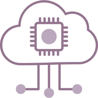 Bulut simgesinin vektör illüstrasyonu