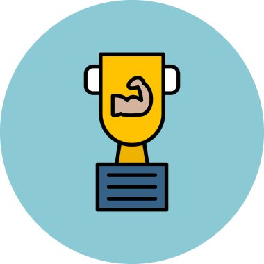 Kupa. Web simgesi basit illüstrasyon