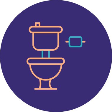 Tuvalet. Web simgesi basit illüstrasyon