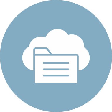 Bulut hesaplama simgesi vektör illüstrasyonu