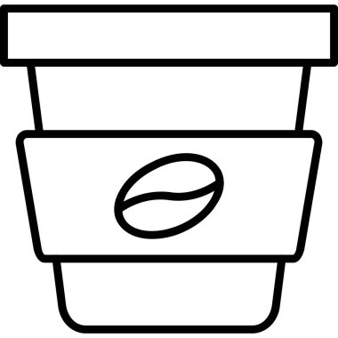 kahve bardağı simgesi ana hatlarıyla