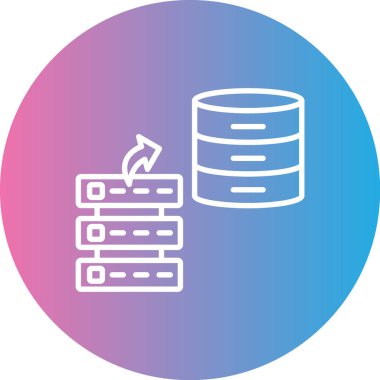 Sunucu. Web simgesi basit illüstrasyon