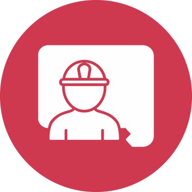 vektör inşaat işçisi simgesi