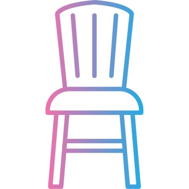 Sandalye. Web simgesi basit illüstrasyon