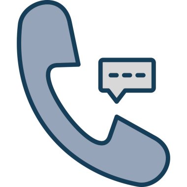 Sohbet balonu vektör resimleme tasarımı ile telefon