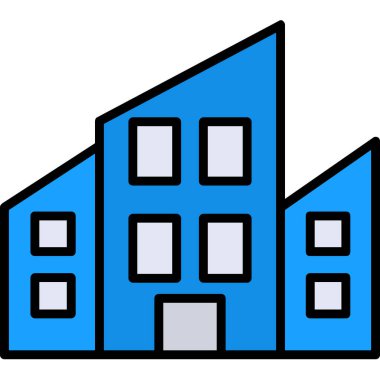 mimari binalar ikon oluşturur - ana hatlar biçiminde