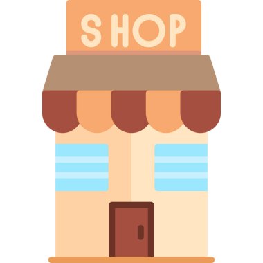 dükkan simgesi vektör illüstrasyonunu sakla