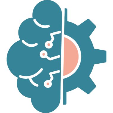 Beyin vitesi simgesi düz stil