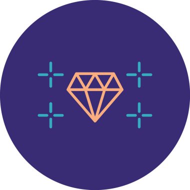 Elmas simgesinin vektör illüstrasyonu