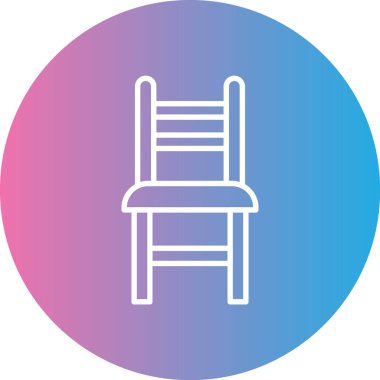 Sandalye. Web simgesi basit illüstrasyon