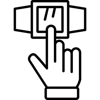 Parmak simgesi olan el, ana hat biçimi