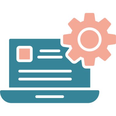 Web geliştirme renk ikonu vektör illüstrasyonu