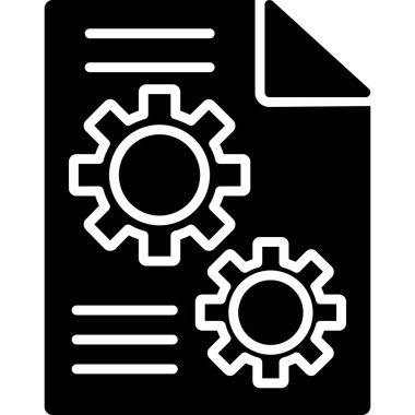 dosya ayarı simgesi, vektör illüstrasyonu