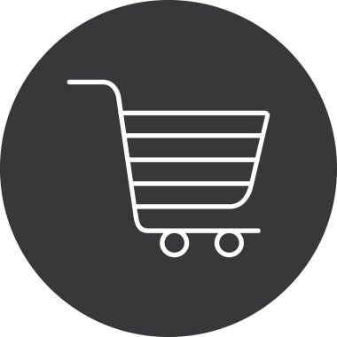 Alışveriş arabası ikon vektör illüstrasyonu