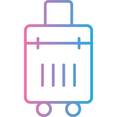 Bavul simgesi. Seyahat işareti. vektör illüstrasyonu