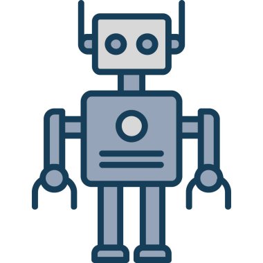 robot ikon vektör illüstrasyonu