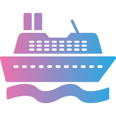 Gemi. Web simgesi basit illüstrasyon