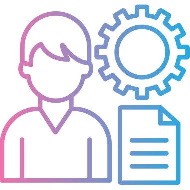 Müdür bey. Web simgesi basit illüstrasyon