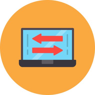 Bilgisayar. Web simgesi basit illüstrasyon