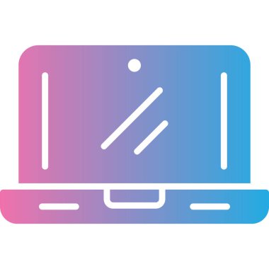 Dizüstü bilgisayar simgesi vektör çizimi