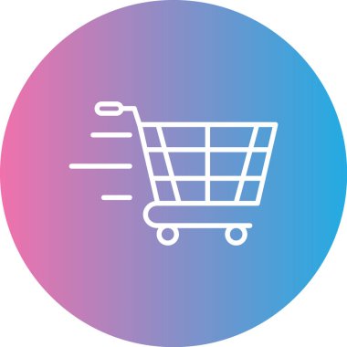 El arabası. Web simgesi basit illüstrasyon