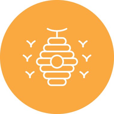 Arı simgesinin vektör illüstrasyonu