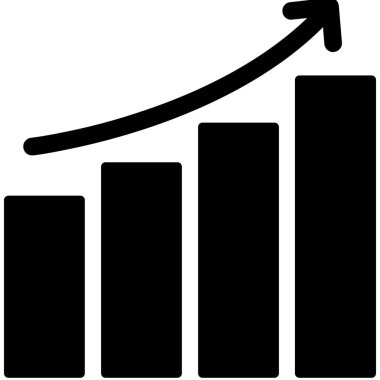 iş finans grafiği simgesi ana hat biçiminde
