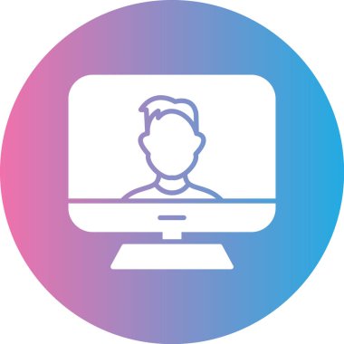 Dizüstü bilgisayar simgesinin vektör çizimi