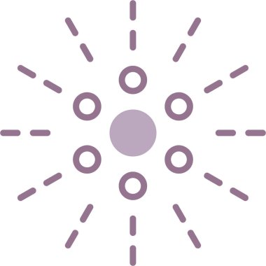 Havai fişek kutlama ikonu ana hatlarıyla